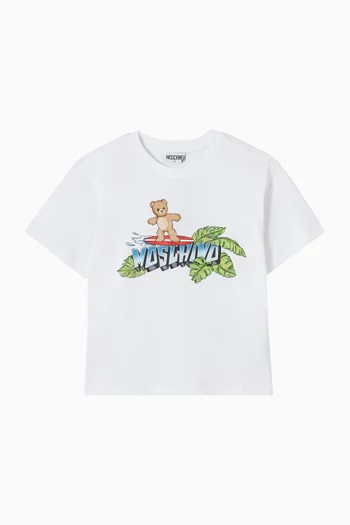 Surfing Teddy T-shirt in Cotton