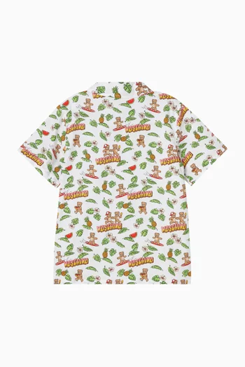 All-over Teddy-print Shirt
