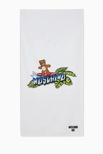 Surfing Teddy Beach Towel