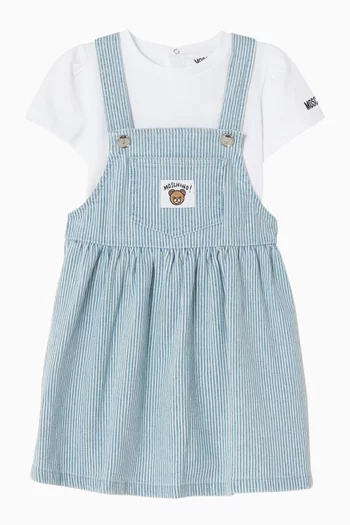 Two-Piece Striped Dress Set