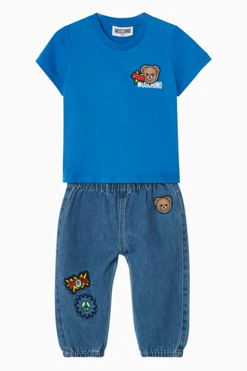 Teddy Logo T-shirt in Cotton Jersey