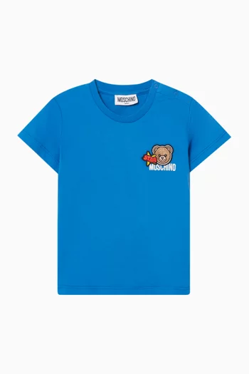 Teddy Logo T-shirt in Cotton Jersey