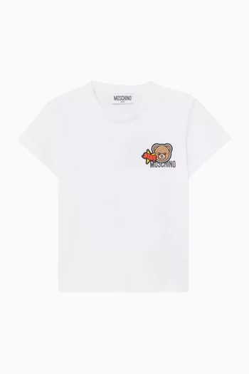 Teddy Logo T-shirt in Cotton Jersey