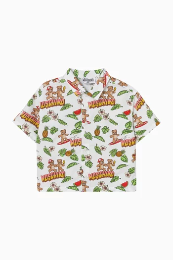 All-over Teddy-print Shirt