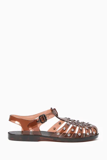 Rhys Crystal-embellished Jelly Sandals