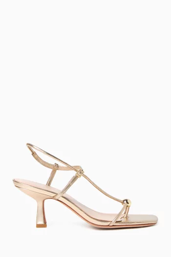 Triana Strappy 70 Sandals in Metallic Leather