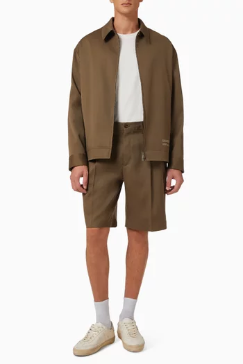 Bermuda Shorts in Wool Gabardine
