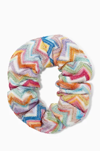 Zigzag-print Scrunchie