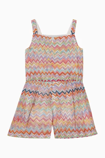 Zigzag Romper in Viscose-blend