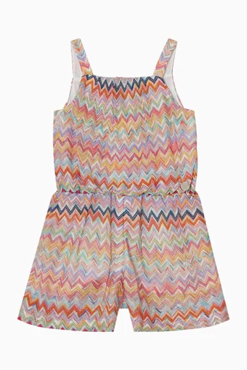 Zigzag Romper in Viscose-blend