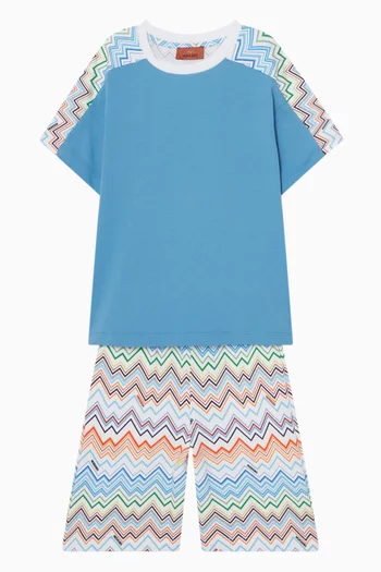 Zigzag Print Sweatshorts
