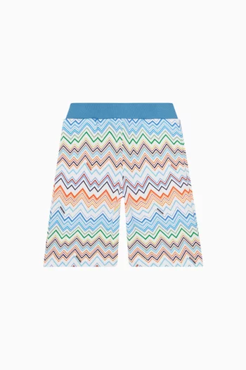 Zigzag Print Sweatshorts