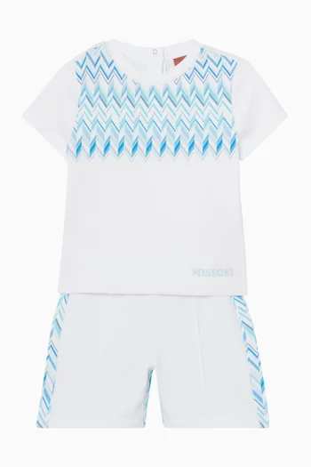 Zigzag Print Sweatshorts