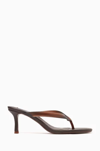 Barely There Flowe Thong Mules in Rubber