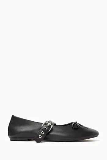 Carson Ballerina Flats in Leather