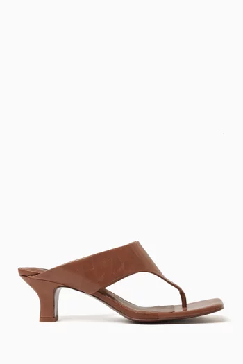 Pearle Thong Mules in Leather