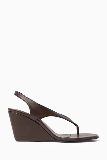 Yoto Wedge Sandals in Leather