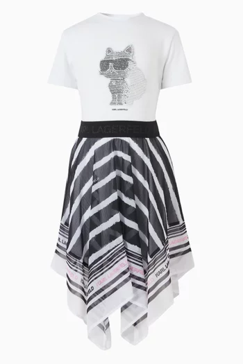 Sequins Logo T-shirt in Cotton