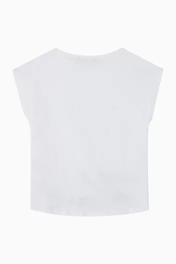 Logo-embroidered T-shirt in Cotton-blend