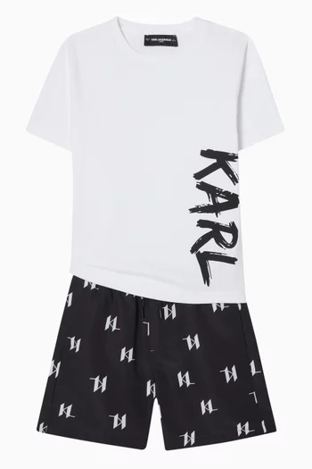 KARL Logo T-shirt in Cotton