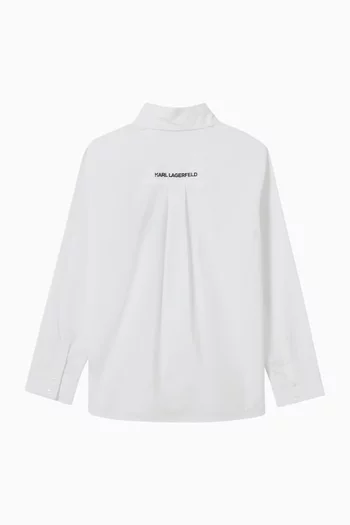 Logo-embroidered Shirt in Cotton-poplin