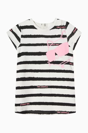 Striped Logo Dress