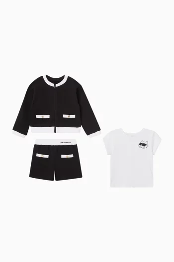 T-shirt, Jacket & Shorts Set