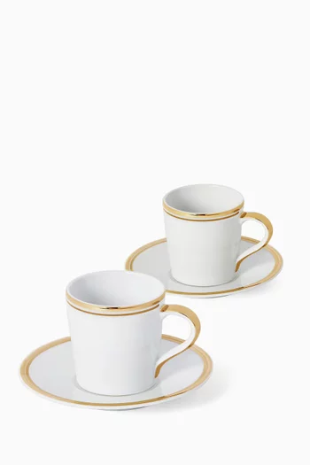 Wilshire Espresso Cup & Saucer, Set of 2
