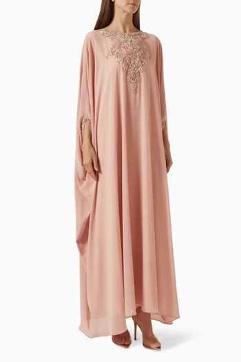 Embellished Butterfly-sleeve Kaftan