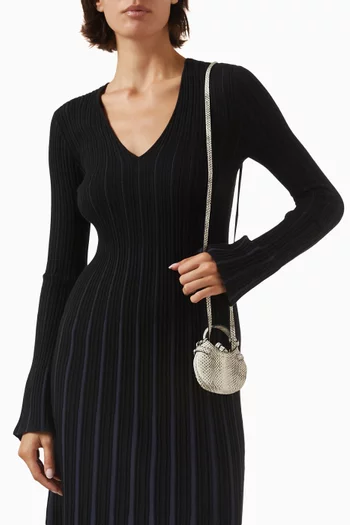 Extra Small Crossbody Bag in Snake-embossed Leather