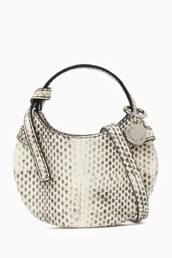 Extra Small Crossbody Bag in Snake-embossed Leather