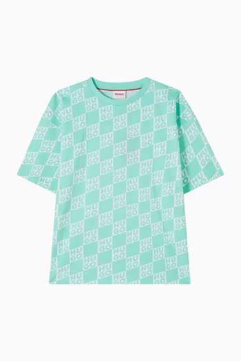 Check Logo T-shirt in Cotton