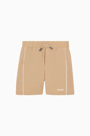 Colour-block Drawstring Sweatshorts