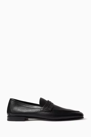 Mocassin Loafers in Natural Grain Leather