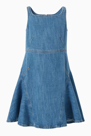 Flared Dress in Denim