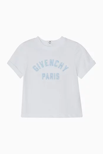 Logo-embroidered T-shirt in Cotton