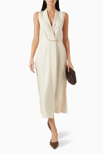V-neck Chain Dress in Silk
