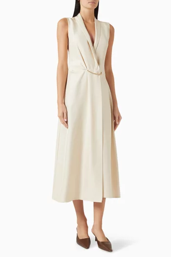 V-neck Chain Dress in Silk