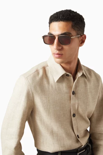 Transparent Sunglasses in Acetate & Metal