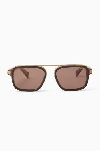 Transparent Sunglasses in Acetate & Metal