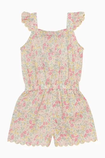 Liberty Citrus-print Romper in Cotton
