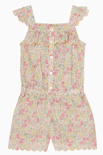 Liberty Citrus-print Romper in Cotton