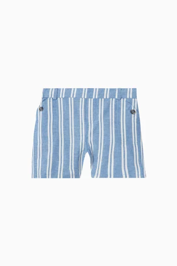 Striped TC Monogram Shorts