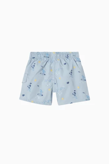 Seaside Print Swim Shorts