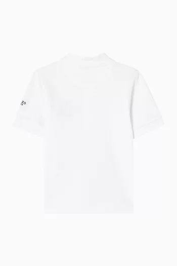 Embroidered Polo Shirt in Cotton-piqué