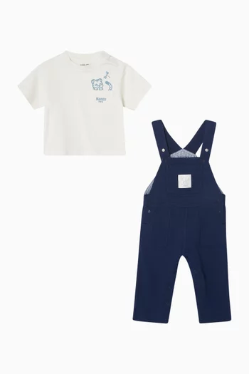 Tiger Pocket Dungaree Set