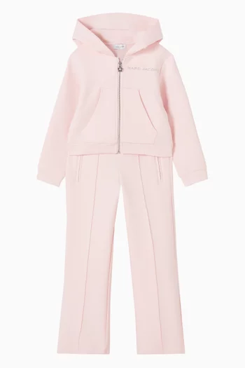 Stud Logo Hooded Zip-Up Top