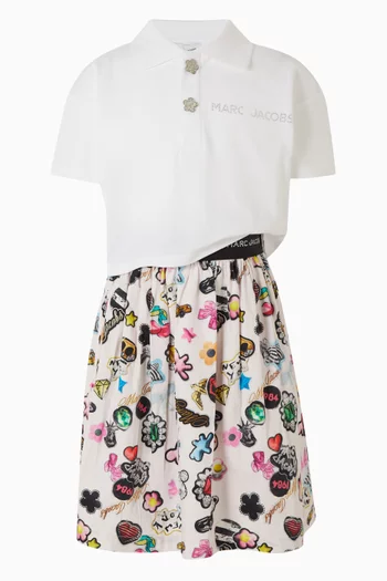 Graphic Print Skirt