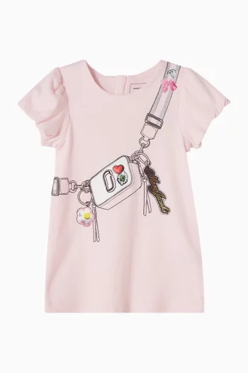 Bag Graphic-print Dress in Cotton Jersey