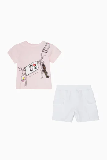 2-piece T-shirt & Shorts in Cotton